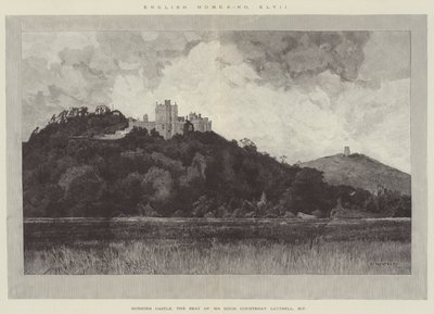 Hrad Dunster, sídlo pana Hugha Courtenaye Luttrella, MP od Charles Auguste Loye