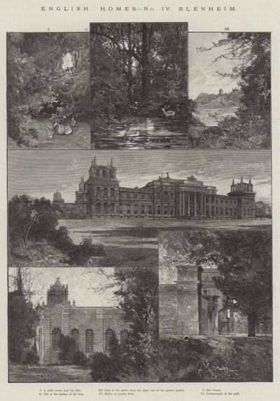 English Home, Blenheim od Charles Auguste Loye