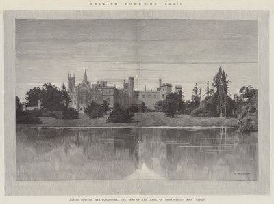 English Homes, Alton Towers, Staffordshire, sídlo hraběte ze Shrewsbury a Talbot od Charles Auguste Loye