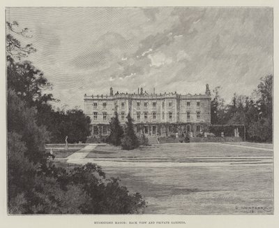 Hughenden Manor, pohled zezadu a soukromé zahrady od Charles Auguste Loye