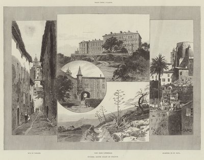 Hyeres, jižní pobřeží Francie od Charles Auguste Loye