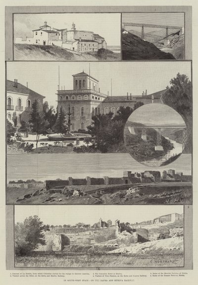V jihozápadním Španělsku, na železnici Zafra a Huelva od Charles Auguste Loye