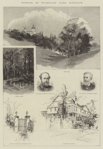 Otevření Waterlow Park, Highgate od Charles Auguste Loye