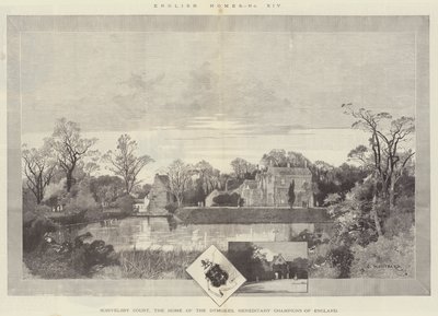 Scrivelsby Court, domov Dymoků, dědiční šampióni Anglie od Charles Auguste Loye
