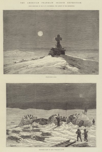 Americká pátrací expedice Franklin od Charles Auguste Loye