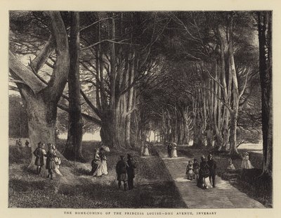 Návrat princezny Louise domů, Dhu Avenue, Inverary od Charles Auguste Loye