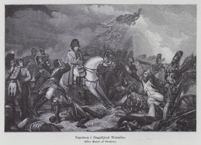 Napoleon v bitvě u Waterloo od Charles Auguste Steuben