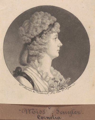 Cornelia Schuyler Mortonová od Charles B. J. Févret de Saint Mémin