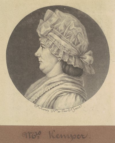 Elizabeth Marius Kemperová od Charles B. J. Févret de Saint Mémin