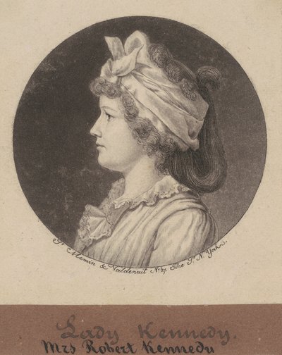 Jane Macomb Kennedyová od Charles B. J. Févret de Saint Mémin