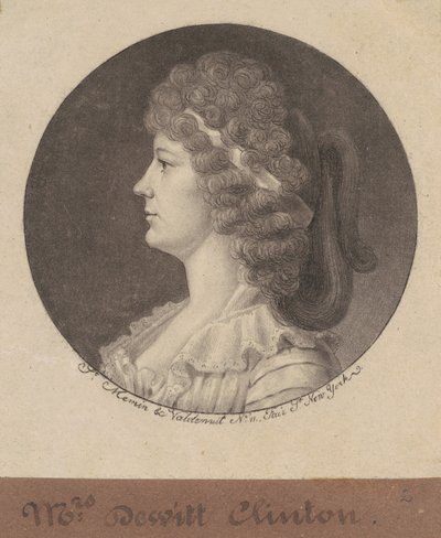 Maria Franklin Clintonová od Charles B. J. Févret de Saint Mémin
