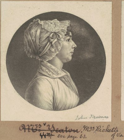 Mary Barr Rickettsová od Charles B. J. Févret de Saint Mémin