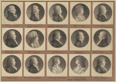Sbírka portrétů Saint-Mémin, skupina 1 od Charles B. J. Févret de Saint Mémin