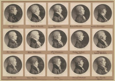 Sbírka portrétů Saint-Mémin, skupina 22 od Charles B. J. Févret de Saint Mémin
