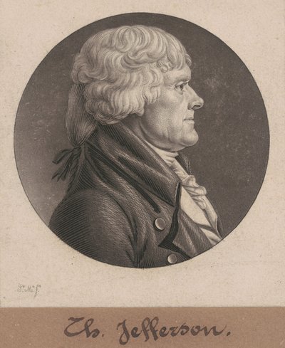 Thomas Jefferson od Charles B. J. Févret de Saint Mémin