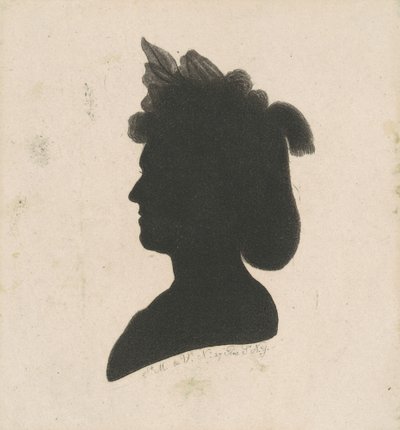 Neznámá ženská silueta od Charles B. J. Févret de Saint Mémin