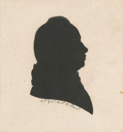 Neznámá mužská silueta od Charles B. J. Févret de Saint Mémin