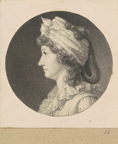 Neznámá žena od Charles B. J. Févret de Saint Mémin