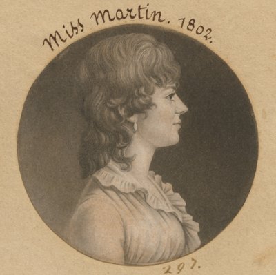 Maria nebo Eleanor Martin od Charles Balthazar Julien Févret de Saint-Mémin