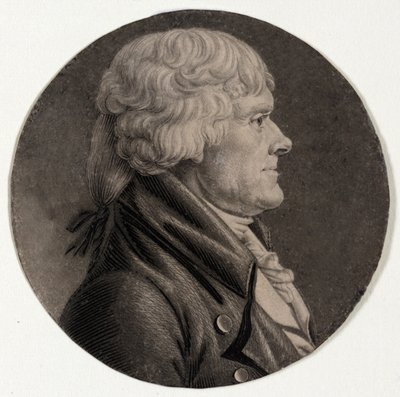 Thomas Jefferson, hospoda. 1806. od Charles Balthazar Julien Fevret de "Saint Mémin 1770 1852".