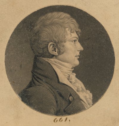 Neidentifikovaný muž od Charles Balthazar Julien Févret de Saint-Mémin