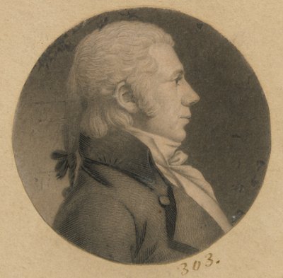 Neznámý muž od Charles Balthazar Julien Févret de Saint-Mémin