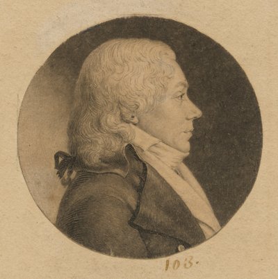 Neidentifikovaný muž od Charles Balthazar Julien Févret de Saint-Mémin