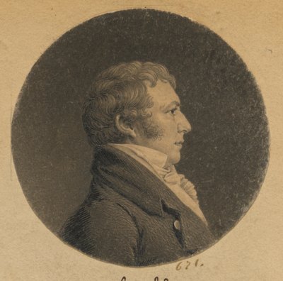 Neznámý muž od Charles Balthazar Julien Févret de Saint-Mémin