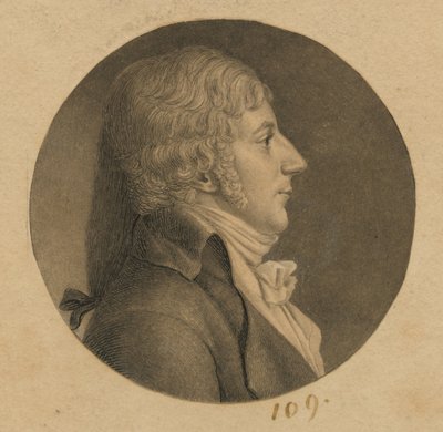 Neidentifikovaný muž od Charles Balthazar Julien Févret de Saint-Mémin