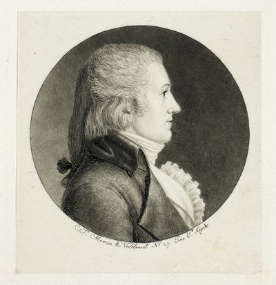 Profilový portrét, Blake od Charles Balthazar Julien Févret de Saint Mémin