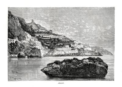Amalfi, Itálie, 1879 od Charles Barbant