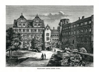 Zámek Heidelberg, Německo, 1879 od Charles Barbant