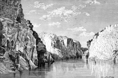 Soutěska Marble Rocks, Indie, 1895. od Charles Barbant