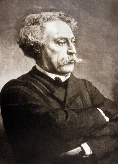 Alexandre Dumas Fils (1824-1895) francouzský spisovatel, podle Leona Bonnata (rytina) od Charles Baude
