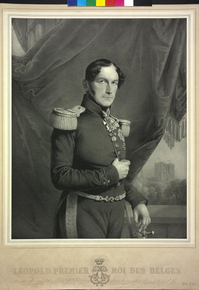 Belgický král Leopold I. (litografie) od Charles Baugniet