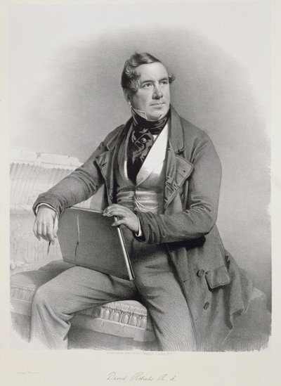 Portrét Davida Robertse (1796-1864) na frontispisu I. dílu knihy "Svatá země", 1844 od Charles Baugniet