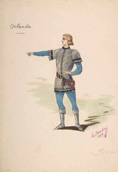 Kostýmní návrh pro Orlando, 1889. od Charles Bianchini