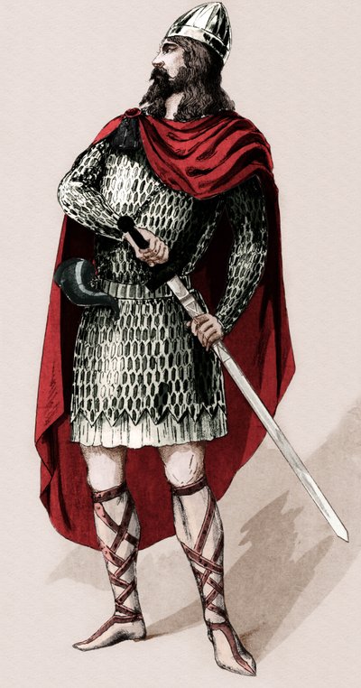 Francouzský rytíř Roland de Roncevaux (tisk) od Charles Bianchini