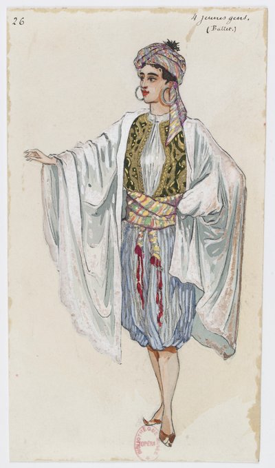 Holmès - Černá hora - kostýmy Charles Bianchini - 26. Čtyři mladí muži. Balet od Charles Bianchini