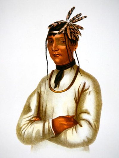Caatosee z kmene Chippewa (barevné lito) od Charles Bird King