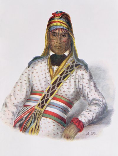 Yoholo-Micco, a Creek Chief, 1825, ilustrace z 