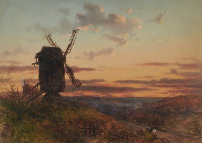 Krajina s větrným mlýnem od Charles Branwhite