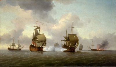 Zajetí lodi Glorioso, 8. října 1747, asi 1747 (olej na plátně) od Charles Brooking