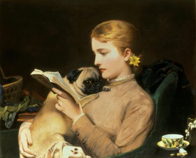Blondýna a bruneta od Charles Burton Barber