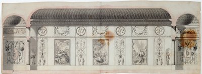 Návrh interiéru paláce Kateřiny, Carskoje Selo, Rusko, 80. léta 18. století od Charles Cameron