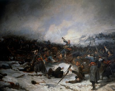 Francouzsko-pruská válka 1870: „“ Bitva u Laigny 2. prosince od Charles Castellani
