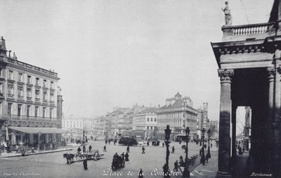 Bordeaux: Place de la Comedie (čb fotografie) od Charles Chambon