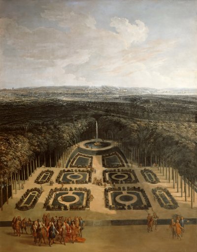 Promenáda Ludvíka XIV v zahradách Grand Trianon od Charles Chastelain
