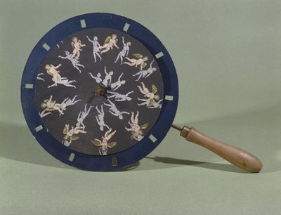 Phenakisticope s designovou kartou cherubína, 1835 od Charles Chevalier
