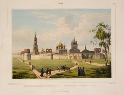 Pohled na Novoděvičí klášter v Moskvě, 1840s od Charles Claude Bachelier
